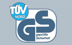 Das gesamte System ist TÜV-geprüft mit dem GS-Siegel