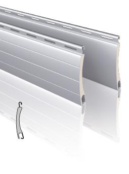AluminiumprofilAluline 8 x 37geeignet für alle Schweiker Vorbau- und Aufsatzrollladen-Systeme auch als Reflektor-Rollladenprofil erhältlich